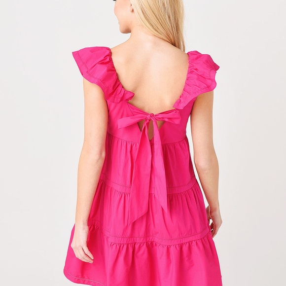 Saylor Pink Ruffled Dress - Picture 2 of 4